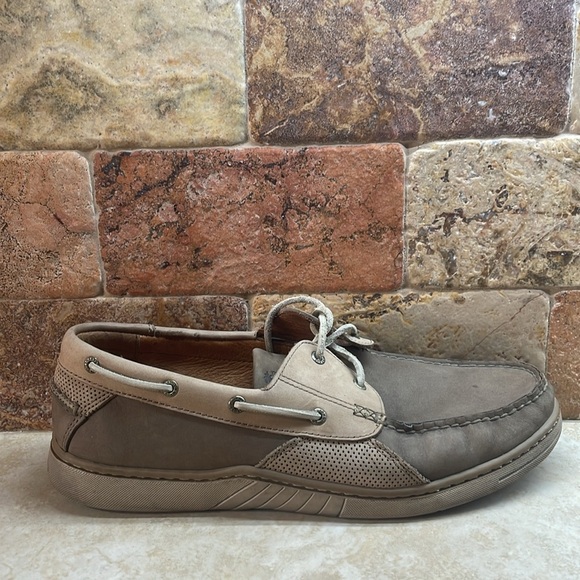 Tommy Bahama Classic Boat Shoes Lace Up Two Tone Leather Loafers Size 13 M - Picture 11 of 15